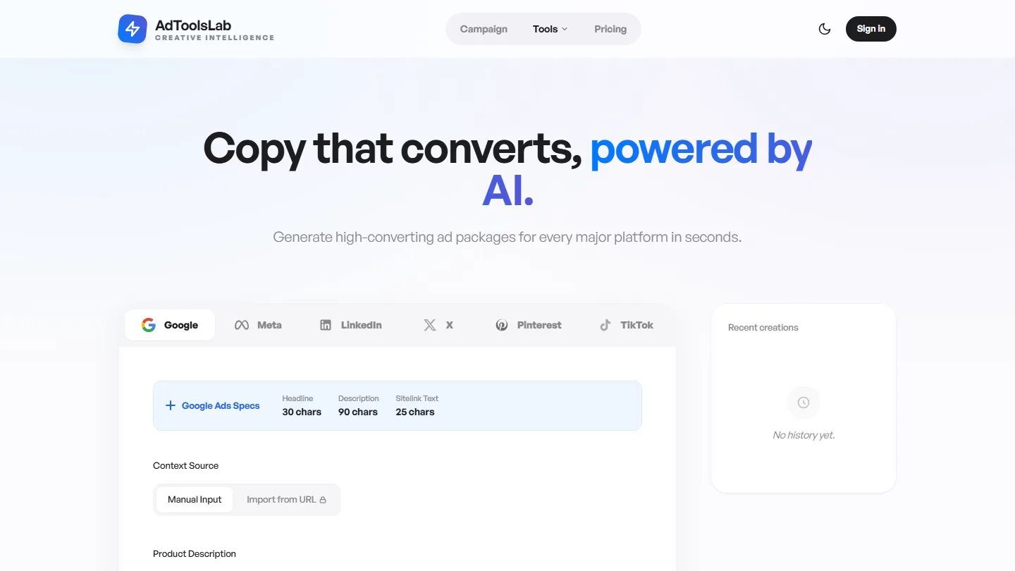 adtoolslab.com screenshot