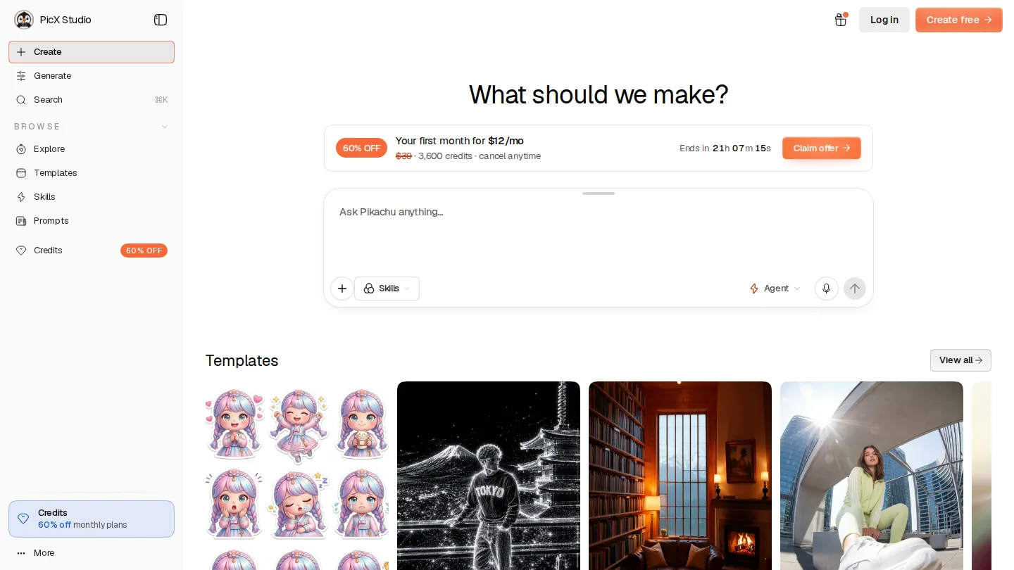 AI Video & Image Generator for Creators – PicX Studio screenshot