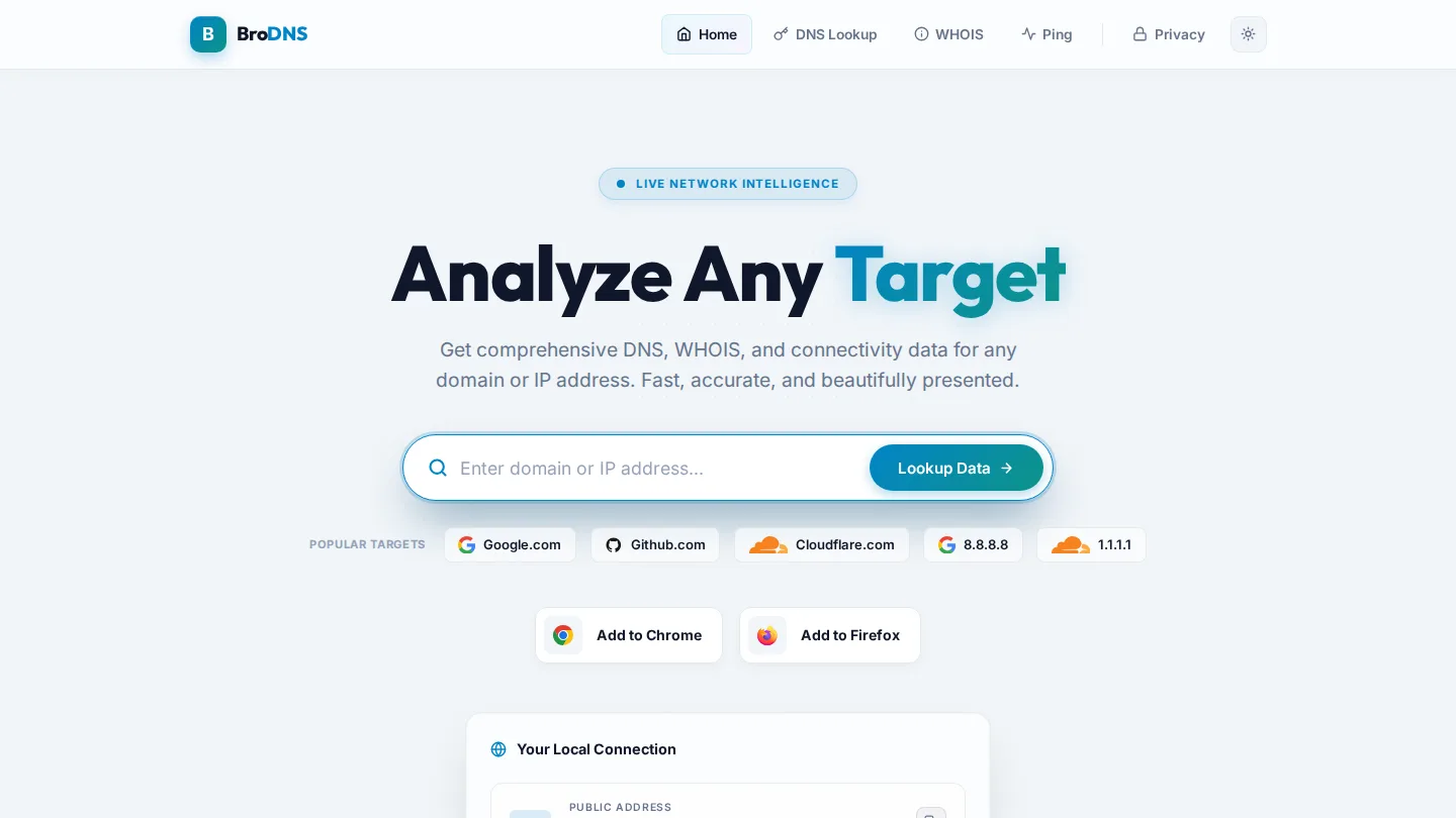 BroDNS — DNS & Network Intelligence screenshot