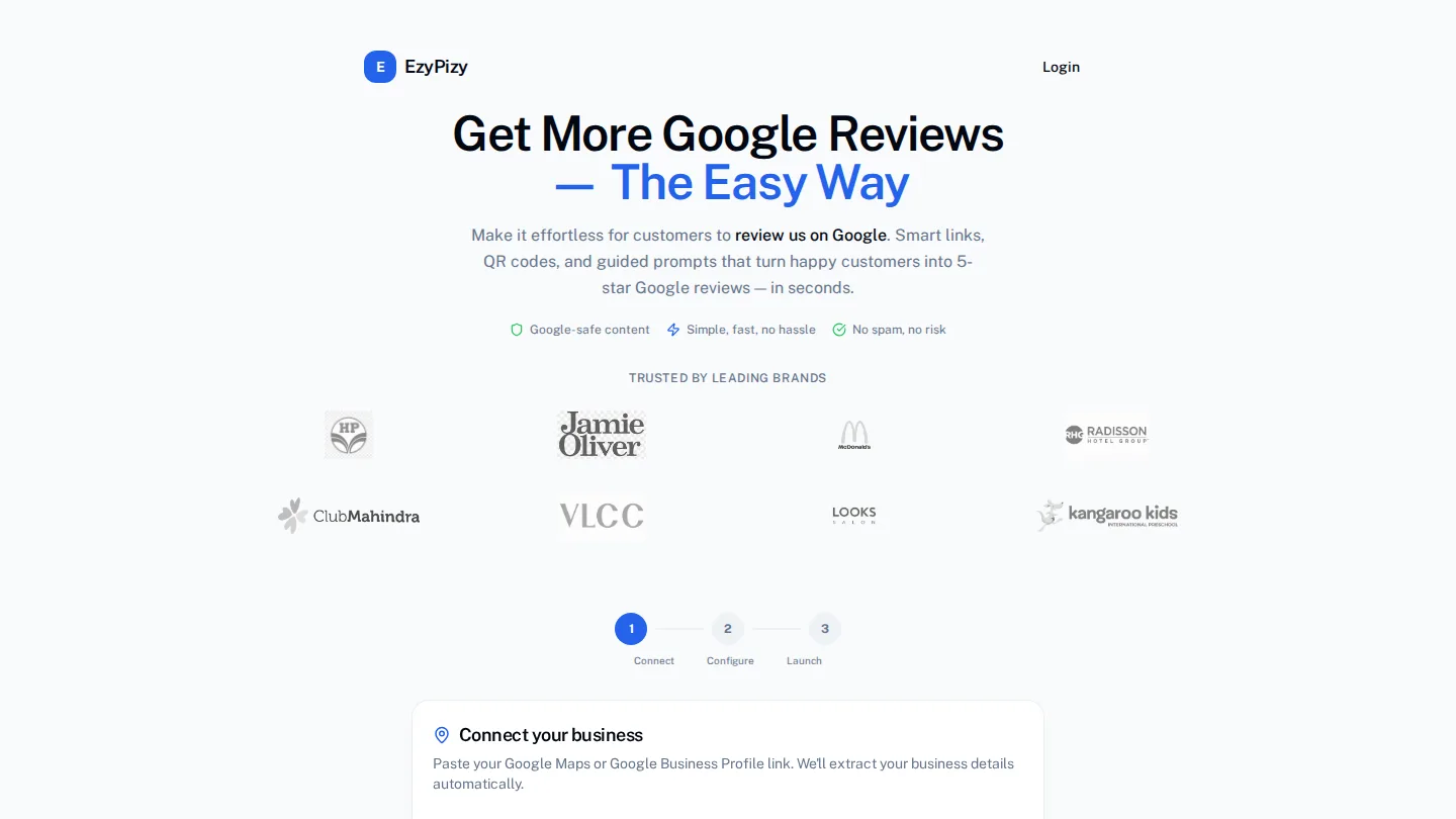 EzyPizy | Simple Way to Get More Google Reviews & Boost SEO screenshot