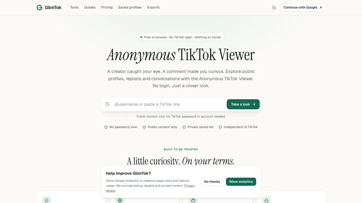 GlimTok screenshot 1