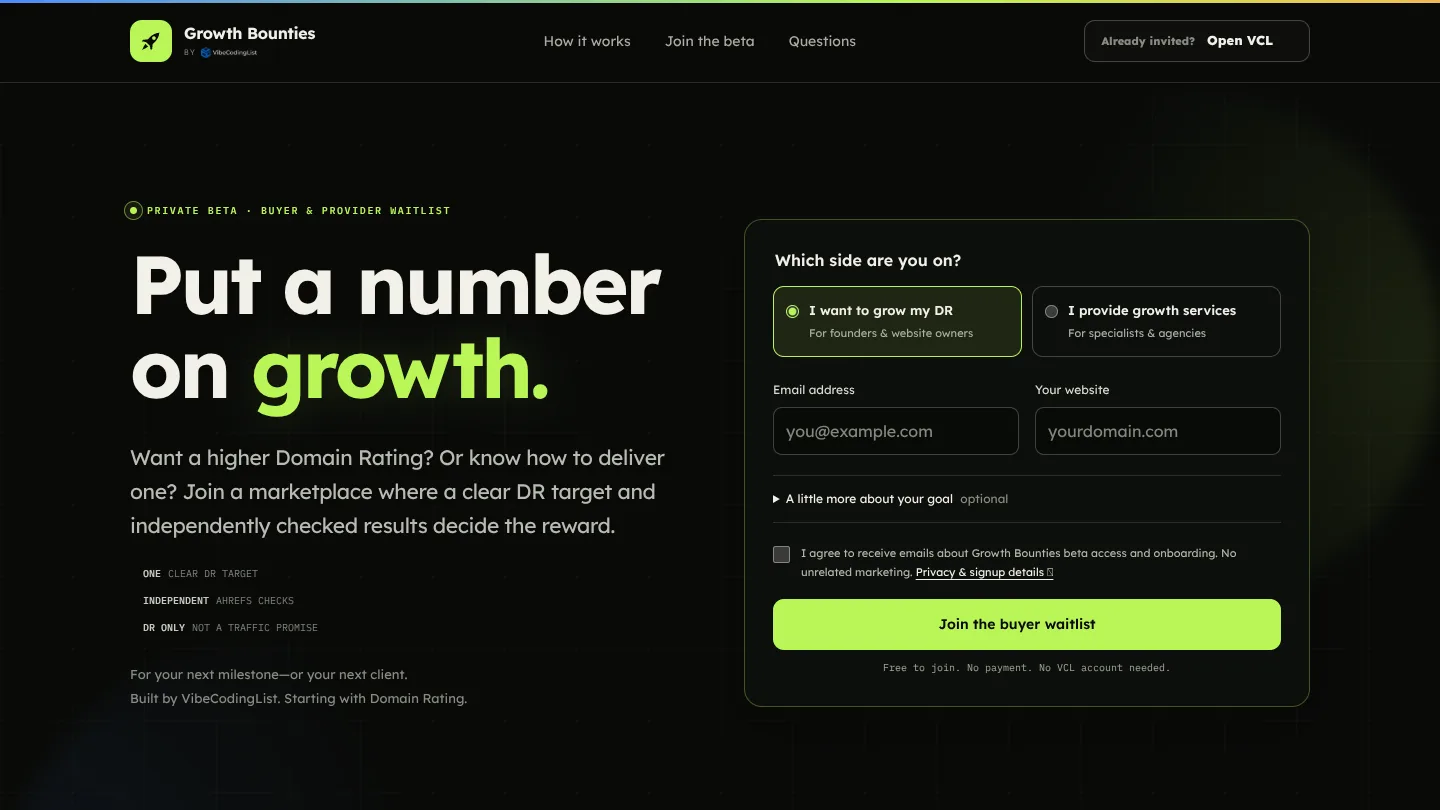 Growth Bounties product preview