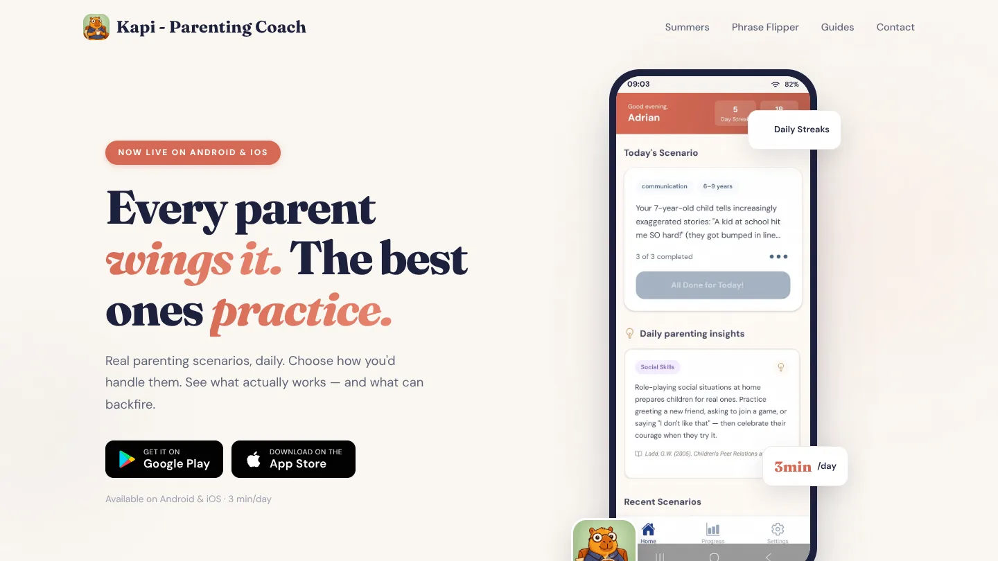 Kapi - Parenting Coach screenshot 1
