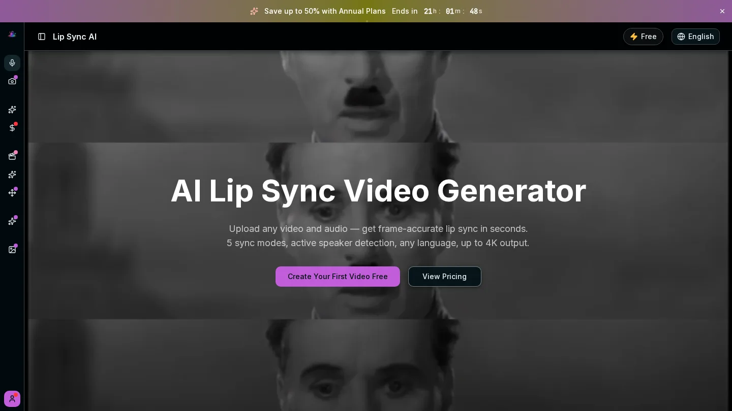 Lip Sync AI - Free AI Lip Sync Video Generator Online screenshot