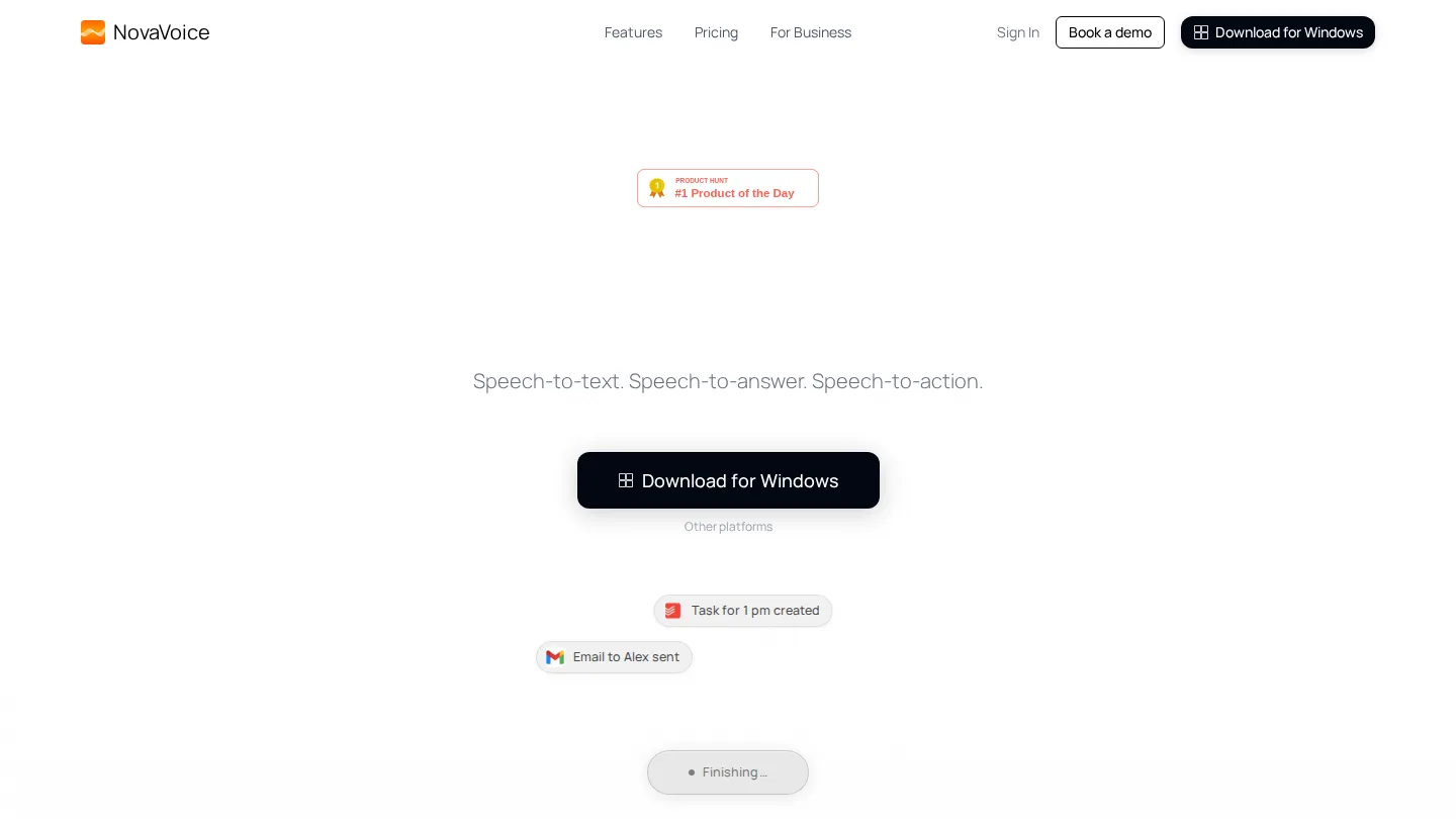 NovaVoice App - AI Voice Assistant | Dictate 10x Faster screenshot