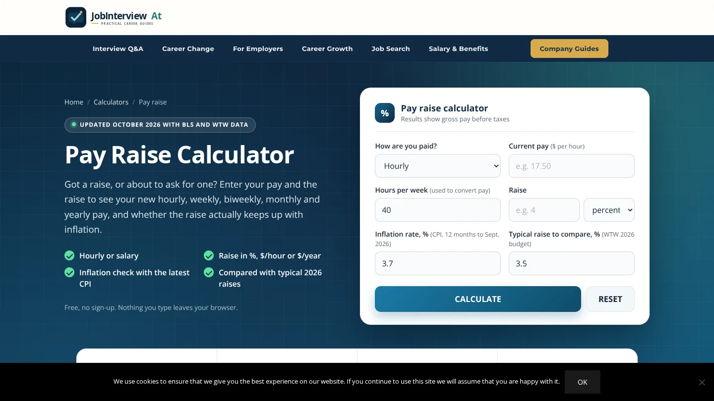 Pay Raise Calculator screenshot 1