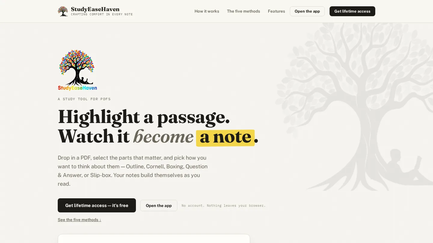 StudyEaseHaven screenshot