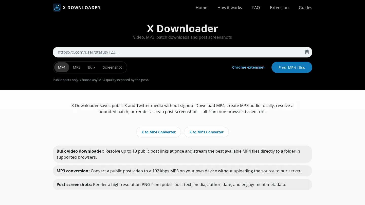 X Downloader screenshot 1